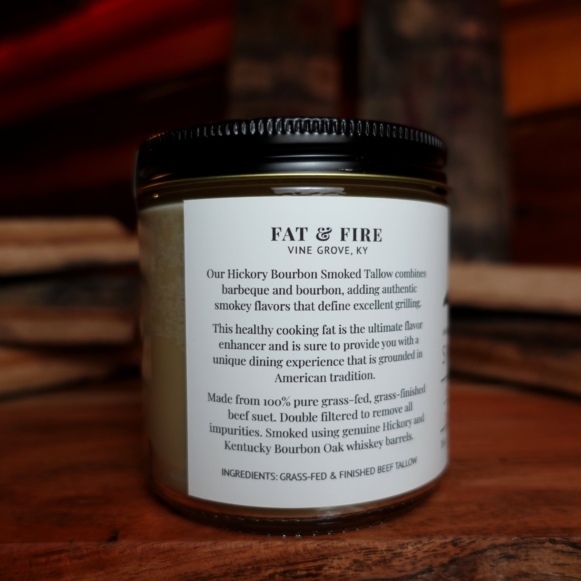 Hickory Bourbon Smoked Beef Tallow
